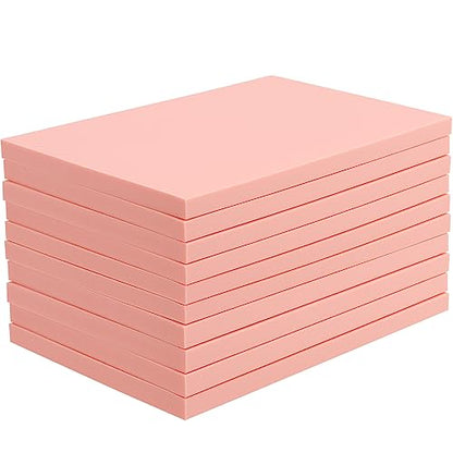 MOUYAT 10 Pack 4 x 6 Inch Pink Rubber Carving Blocks, Rubber Linoleum Block Stamp for Printmaking, Soft Rubber Crafts, DIY Craft Project - color: Pink, size: 4x6 Inch 10 PCS