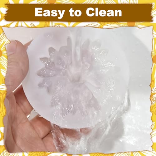 Daisy Candle Molds, Set of 4 Daisy Flower Making Molds - color: 4 PCS Daisy Flower Silicone Molds