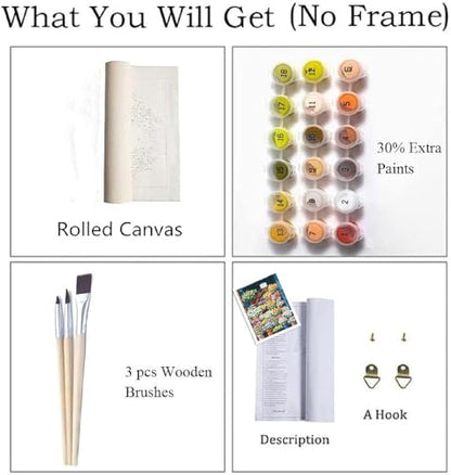 ZRIZQ Paint by Numbers Kit for Adults Beginners,Floral DIY Painting Set,Relaxing Creative Craft Activity,16x20 Inch-Flowers 16 - color: 16"X20"Rolled Canvas(Frameless)-Flowers 16