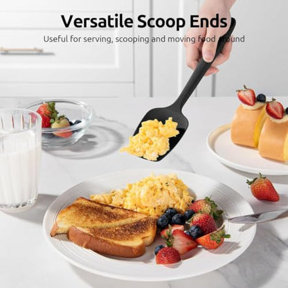 5 Pcs Silicone Spatula Set,10.6 Inch Heat Resistant Non-Stick Scraper - color: 5 colors
