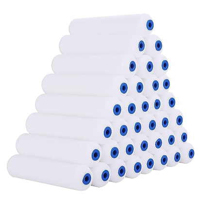 Mister Rui Foam Paint Roller, 36 Pack, 6 Inch High Density Foam Paint Roller Covers, Sponge Paint Rollers, Mini Rollers, Small Paint Rollers for Painting Walls, Cabinets, Doors - color: 36 Pcs 6" Foam Roller Cover