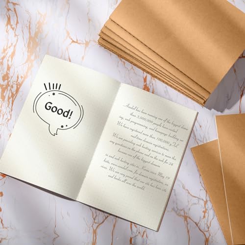 Mimorou 100 Pcs A5 Journals Notebooks Bulk,Brown,Dot - color: Brown, style: Dot