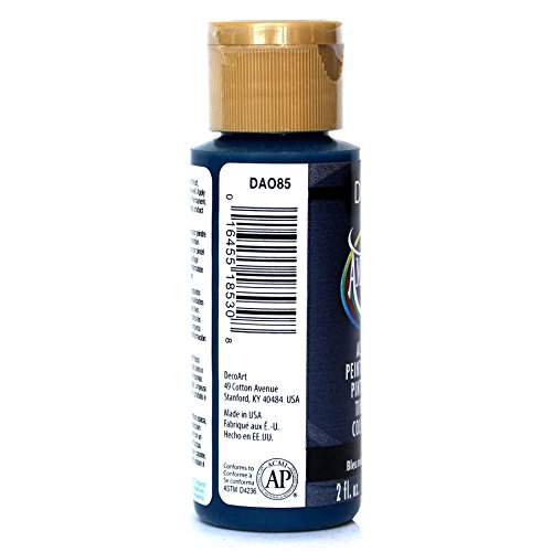 DecoArt Americana Acrylic Paint, 2-Ounce, Midnight Blue - color: Midnight Blue, size: 2 Fl Oz (Pack of 1)