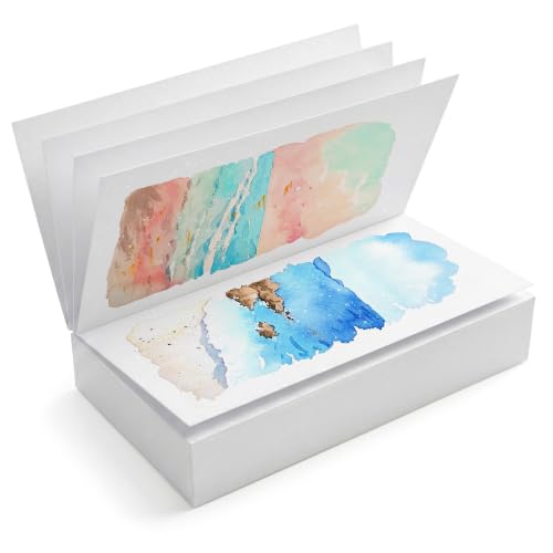 rubens Watercolor Paper Pad, 3.9 x 9.8 in Glitter Hot Pressed Papers - color: 3.93”x9.84”