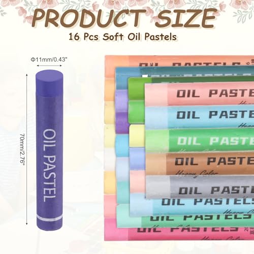 MECCANIXITY Soft Oil Pastels, Oil Pastel Crayons Vibrant Color Blendable Art Supplies for Painting Drawing Blending Painting Artists Beginners Professional(Dark Purple, Pack of 16) - color: Dark Purple