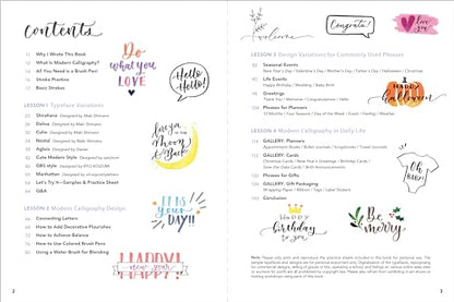 A Beginner's Guide to Modern Calligraphy & Brush Pen Lettering: Learn to Create Beautiful Hand Lettering for Invitations, Cards, Journals and More! (400 Step-by-Step Examples)