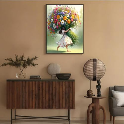 Shouruihua Diamond Painting Kits for Adults, Fairy & Flower Diamond Art Kit | Gem Art, Diamond Dotz Kits, Diamond Dots, Wall Art, Adult Crafts, Full Round Drill Diamond Painting Kits, 11.8x15.7 in - color: Fairy & Flowers