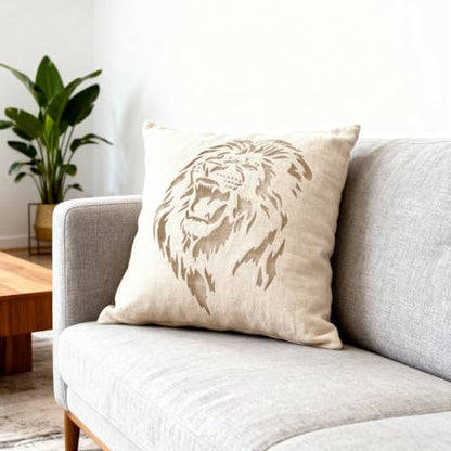 TIAMECH A4 Reusable Roaring Lion Stencil for Painting - style: Roaring Lion