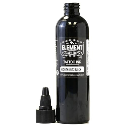 Element Tattoo Supply Nighthawk Black Tattoo Ink 4 oz Bottle - size: 4oz