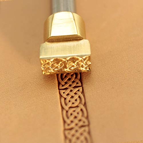 DandS ltd Leather Stamp Tool, Celtic, Professional Steel Craft Tool for Leatherworking, Embossing, Carving & Stamping Leather Projects, Belts Wallets & DIY Projects Compatible with Mallet #242 - color: Celtic 0.23" X 0.47"