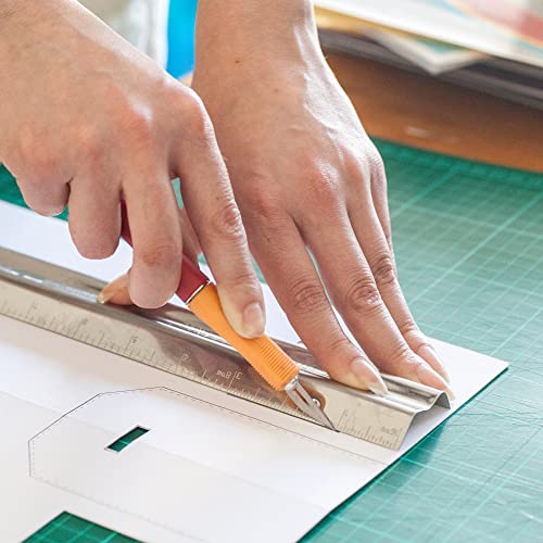 MECCANIXITY 6" x 8" Cutting Mats, Rotary Fabric Mat Self Recover Sewing Mat Double Sided for Hobbyist DIY Craft Creative Design, A5 Black White