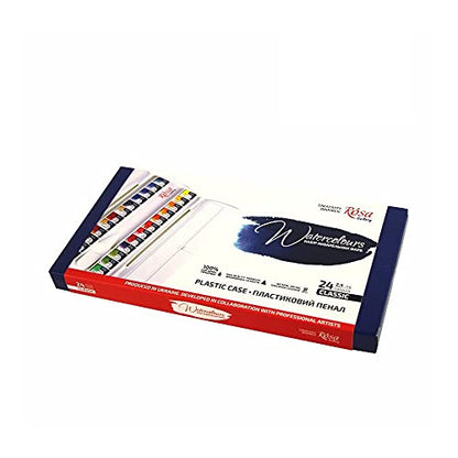 Watercolor Paint Set Rosa Gallery 24 full pans, Plastic case, Extra fine professional watercolours