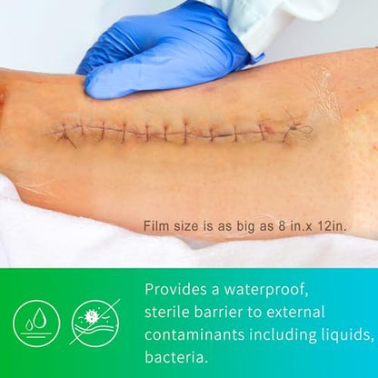 NeuHeils Transparent Film Dressing 8"x12", 10pks Tattoo Waterproof Bandage - size: 8''x12'' (Pack of 10)