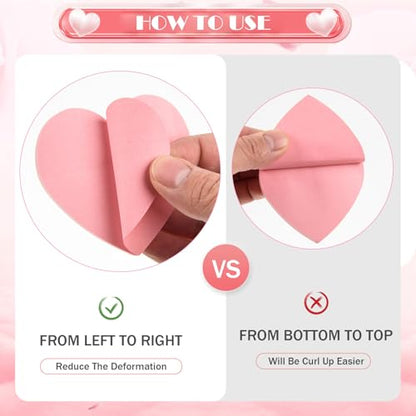 1500 Sheets Heart Shaped Sticky Notes 3x3 Inch Light Pink Sticky Notes Cute Sticky Memo Pads Self Stick Note Pads for Home Office School Business Valentine's Day Supplies, Removable and Easy to Post - color: Light Pink, size: 15 Pads