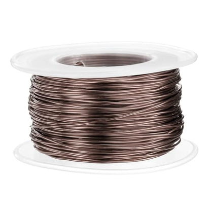 HARFINGTON 20 Gauge Aluminum Craft Wire 0.8mm 98.5ft Flexible Bendable Anodized Metal Jewelry Sculpting Wire for Jewelry Making Modelling Craft DIY, Brown - color: Brown, size: 30M x 0.8mm