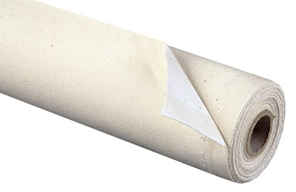 Creative Mark Spectrum Universal Unstretched Cotton Canvas Roll - 84" x 30 Yards 15 oz (17.4 oz Primed) Double Primed, Rich White Acid-Free Acrylic Priming, Canvas Rolls for Painting