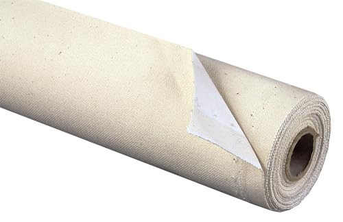 Creative Mark Spectrum Universal Unstretched Cotton Canvas Roll - 84" x 30 Yards 15 oz (17.4 oz Primed) Double Primed, Rich White Acid-Free Acrylic Priming, Canvas Rolls for Painting
