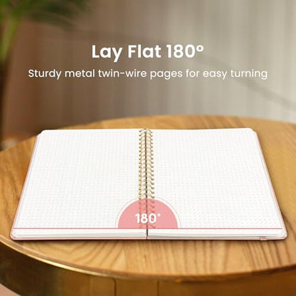 Taja Dotted Spiral Journal Notebook for Women & Men, 140 Pages, Dotted Notebook for Journaling & Note Taking, Journals for Writing, A5(5.7" x 7.9") – Pink - color: B.Pink, style: b-Dotted