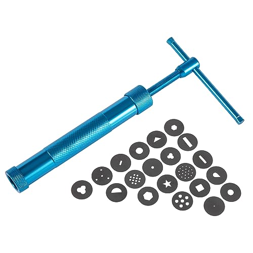 Stainless Steel Clay Extruder Sugar Paste Extruder Cake Fondant Decorating Tool Set Ceramics & Pottery Clay Extruders Mixers & Presses (Blue) - color: Blue