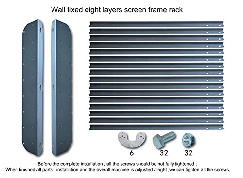INTBUYING Screen Printing Frame Rack Shelf Storage Holder Screen Printing Squeegee Rack Screen Drying (8 Layer)