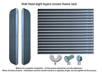 INTBUYING Screen Printing Frame Rack Shelf Storage Holder Screen Printing Squeegee Rack Screen Drying (8 Layer)