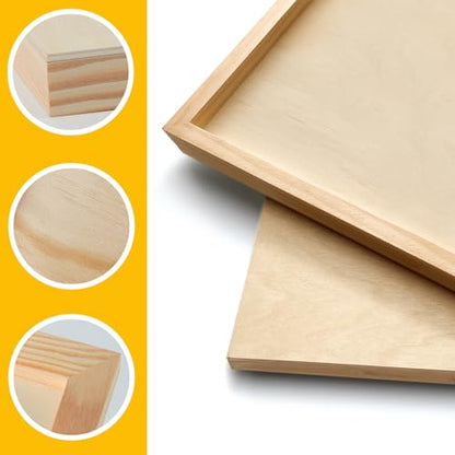 Falling in Art 2 Pack 8x16'' Unfinished Gallery Birch Wood Canvas Panels - size: 8*16 2 Pack