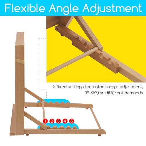MEEDEN A3 Wooden Tabletop Easel for Painting, 5-Position Adjustable Drawing & Sketching Board with Shoulder Strap, Portable Beechwood Desktop Art Easel Stand for Adults, Artists, Beginners & Student - size: A3（18 1/2 L * 14 1/4W）