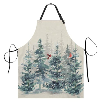 Imiss Waterproof Stain-Resistant Cooking Chef Aprons for Grill BBQ Baking 27 X 31 Inch - color: Winter Tree