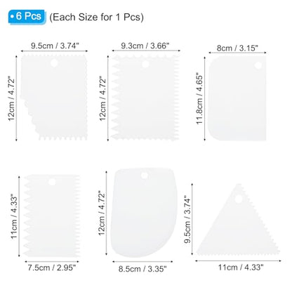 PATIKIL 6 Pcs Plastic Clay Scraper, 1 Set Pottery Tools Soft Carving Scraper Kit Clay Sculpting Tools Ceramics Cutter for Beginners Pottery Modeling, White - color: White