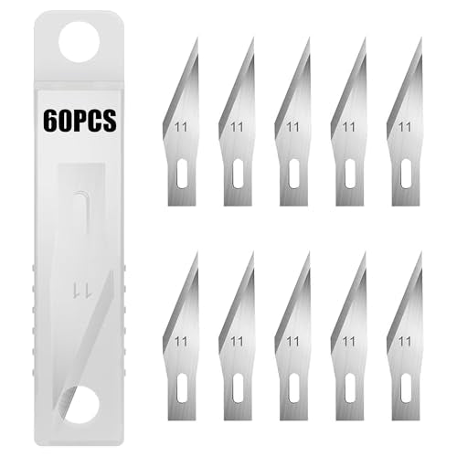 Headley Tools #11 Hobby Knife Blades(Pack of 60),Art Blades Cutting Tool with Storage Case for Craft, Hobby, Scrapbooking, Stencil - size: #11-60pcs