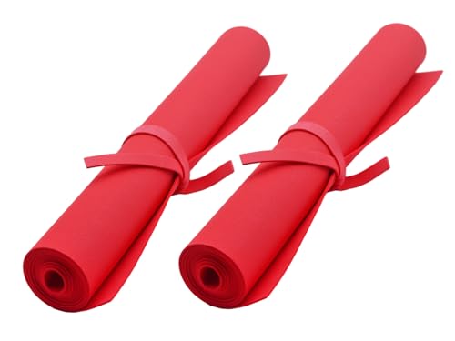 EVA Foam Roll | High Density 85kg/m3 | 2mm Thick | 48"x14" | Ideal for Cosplay, Crafts, DIY Projects (Red 2pcs) - color: Red 2pcs