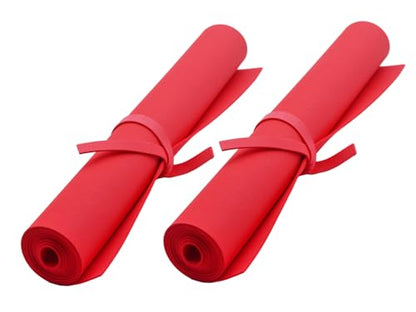 EVA Foam Roll | High Density 85kg/m3 | 2mm Thick | 48"x14" | Ideal for Cosplay, Crafts, DIY Projects (Red 2pcs) - color: Red 2pcs