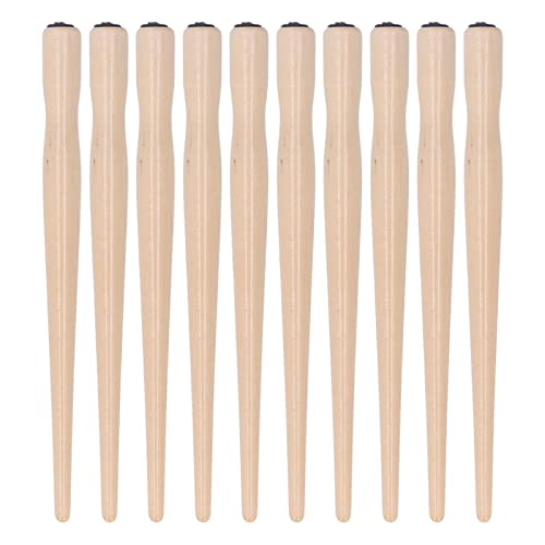 Pssopp 10 Pcs Nib Pen Holder, Dip Pen Set Comic Dip Wooden Pen Nib Holder for Art Painting English Calligraphy (Wood Color) - color: Natural Wood Color