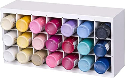 ArtBin 6828AG Paint Storage Tray, Art & Craft Supply Storage, Super Satchel System Accessory, Wall Mountable 21 Compartment Paint Organizer, White - size: Pack of 1