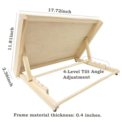Tabletop Easel for Painting, Adjustable Desk Easel,Portable Drafting Table Slant Board for Writing, Drawing Easel, Table Top Easel for Art, Sketching, Reading,A3 17.7" x 12"