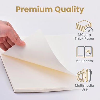 Sketch Book for Kids 8.27 x 11.4 Inch Hardcover Spiral Bound Sketch Pad, 60 Sheets 130gsm Thick Paper, Art Drawing Book for Children（ 1PCS） - color: Sunflower