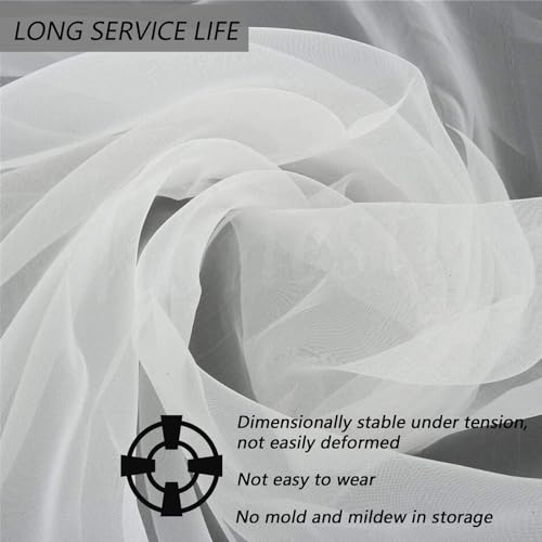 INTBUYING 3 Yards 160 Mesh 50"(1.27m) Width Silk Screen Printing 3 Yards 160 mesh(64T)