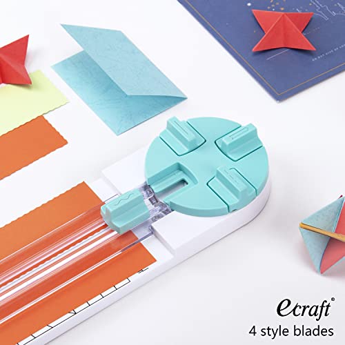 Paper Trimmer Replacement Blades Use for 4 Style Multi-Function Scrapbooking Tool with Dial Blades of Wave Paper Cutter Blade Refills Mint Green (4 Pack） - style: Wave Paper Cutter Blade