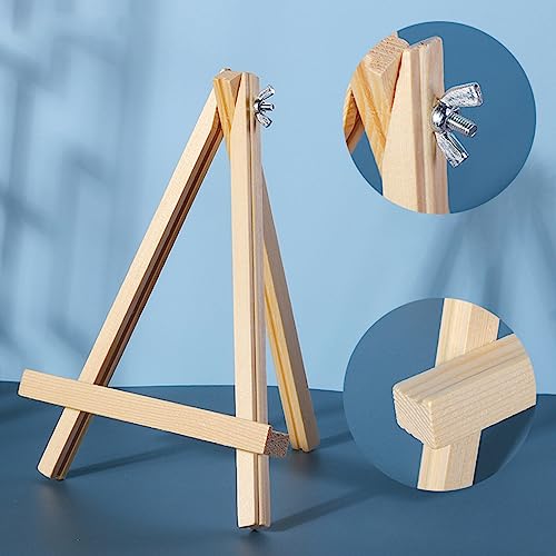 Tosnail 12 Pack 9 Inches Art Easel Stand Tabletop Wooden Display Stand Photo Holder Display Stand for Artist, Students, Adults, Kids Painting