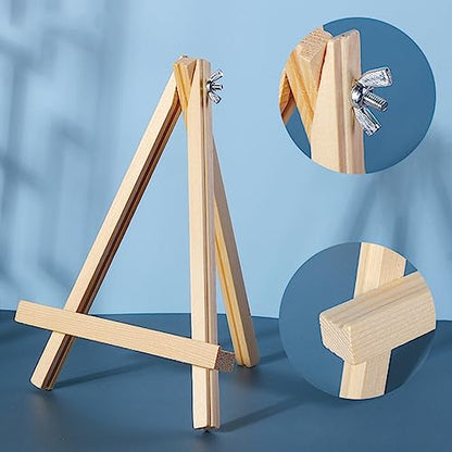 Tosnail 12 Pack 9 Inches Art Easel Stand Tabletop Wooden Display Stand Photo Holder Display Stand for Artist, Students, Adults, Kids Painting