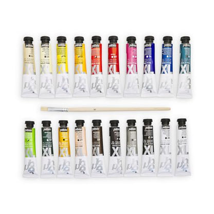 PEBEO Pébéo Fine XL Oil Paint Set, 20 x 20 ml + Brush, Complementary Colours - size: 20 x 20 ml + Brush