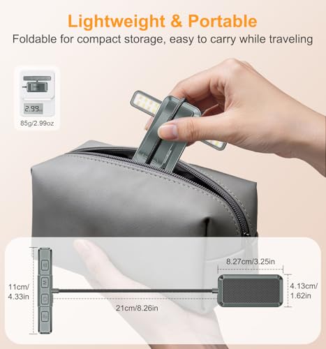 Gritin 2026 Gen 2 Book Light for Reading- 32 Eye Caring Full Spectrum LED - color: Sea Blue