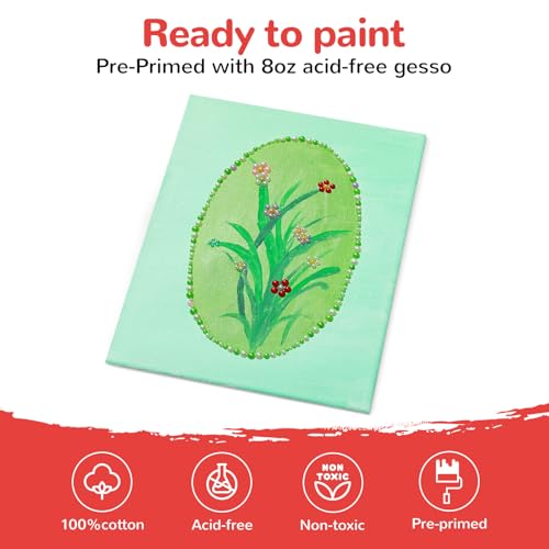 100 Pack 8x10 Inch Flat Canvas Boards for Painting, Canvas Panels - size: 8"x10"- 100pcs