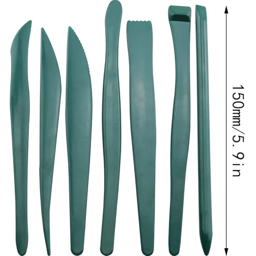 ZCZQC 1Set Clay Modeling Tool Set Plastic Sculpting Knife Wax Carving and Pottery Finishing Tools Green for Fine Carving, Pottery Art Tools