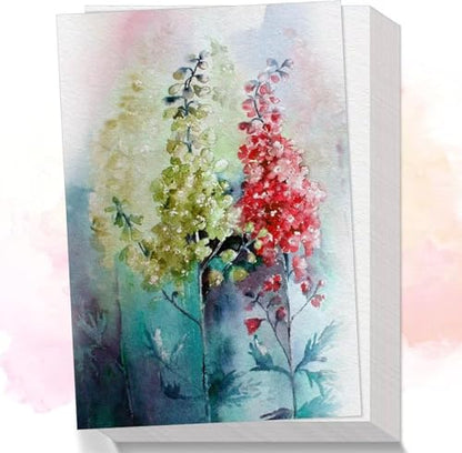 82 Sheets Watercolor Paper, 230 GSM Cotton Cold Press, 5x7 Inch Thick Off-White Acid-Free Artist Paper for Painting, Gouache, Acrylic, Sketching, Journals & Mixed Media