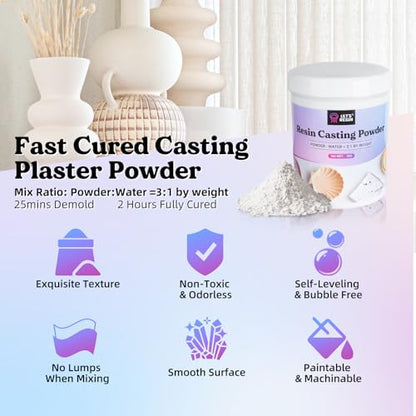 LET'S RESIN Resin Casting Powders Starter Kit,1000g Fast Cured Resin Powder - size: 1000g