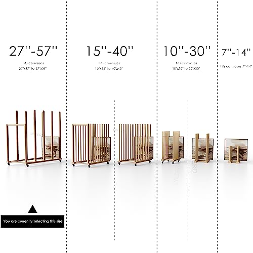Art Storage Rack, Art Canvas Storage, Art Drying Rack, Canvas Boards Rack Art Storage with Handle & Caster Wheels for Drawing Board, Panel, Paper Pad for Art Studios, Artworks, Gallery - size: 21.5"D x 39.5"W x 42"H
