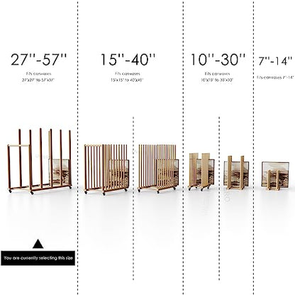 Art Storage Rack, Art Canvas Storage, Art Drying Rack, Canvas Boards Rack Art Storage with Handle & Caster Wheels for Drawing Board, Panel, Paper Pad for Art Studios, Artworks, Gallery - size: 21.5"D x 39.5"W x 42"H