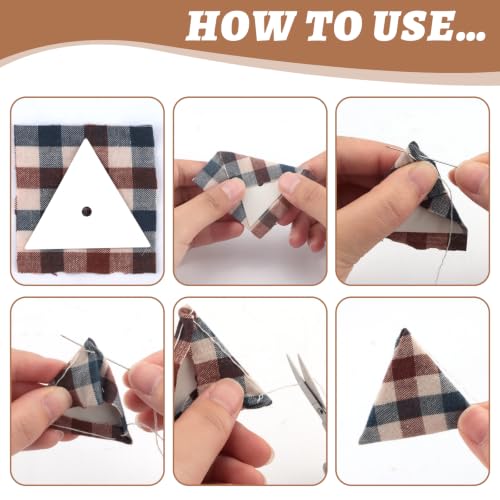 300 PCS 2" Equilateral Triangle Paper Piecing Templates, Quilting Templates Accessories for DIY Patchwork Crafts and Sewing Supplies﻿ - size: 2 Inch-300pcs Equilateral Triangle
