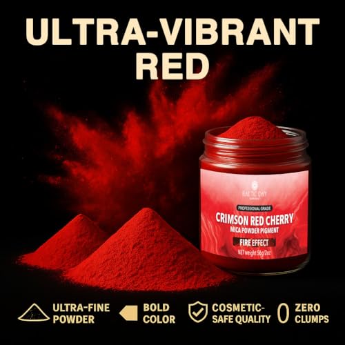 BALTIC DAY Crimson Cherry Red Mica Powder 2 oz (56g) - color: Crimson Cherry
